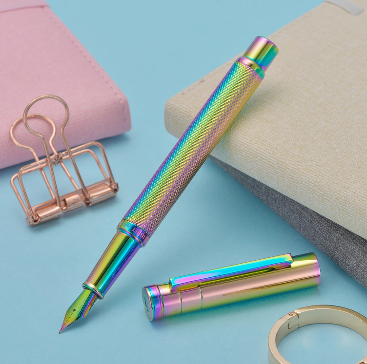 Rainbow Forest Titanium Fountain Pen
