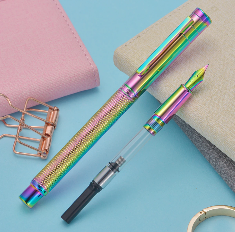 Rainbow Forest Titanium Fountain Pen