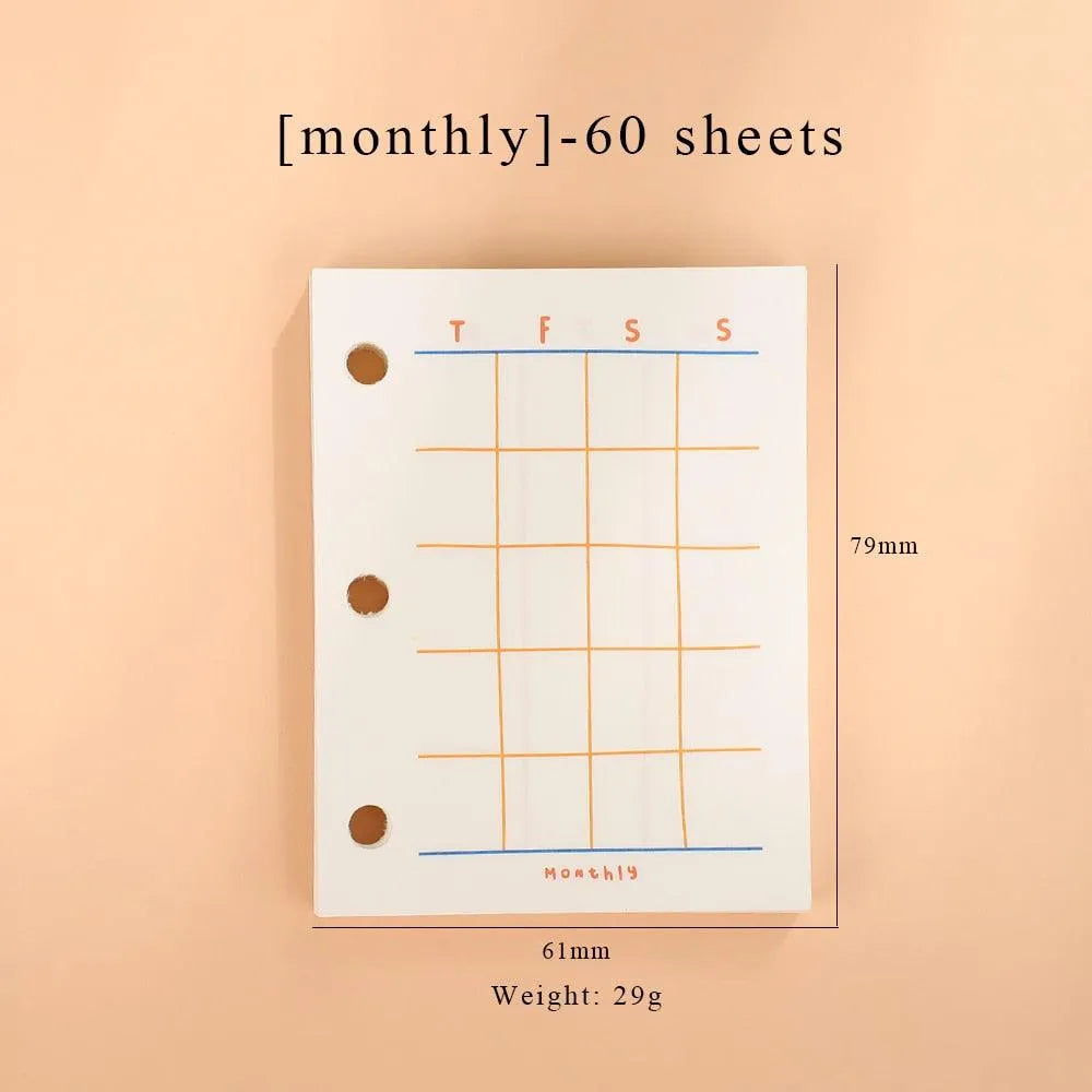 Mini Transparent Ring Binders With Storage Bag And Inserts