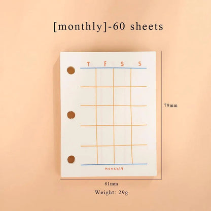 Mini Transparent Ring Binders With Storage Bag And Inserts
