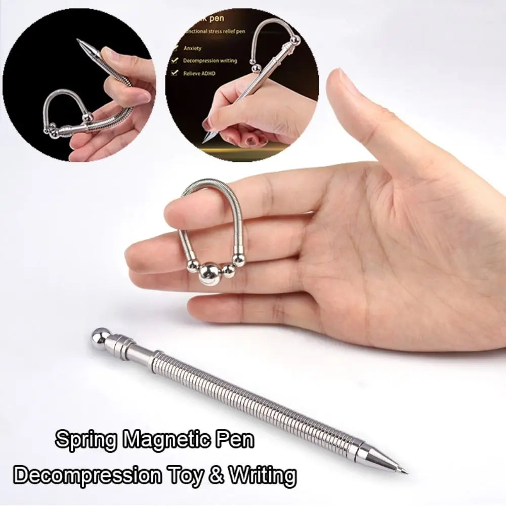 Magnetic Gel Ballpoint Pen with Decompression Fidget Spinner