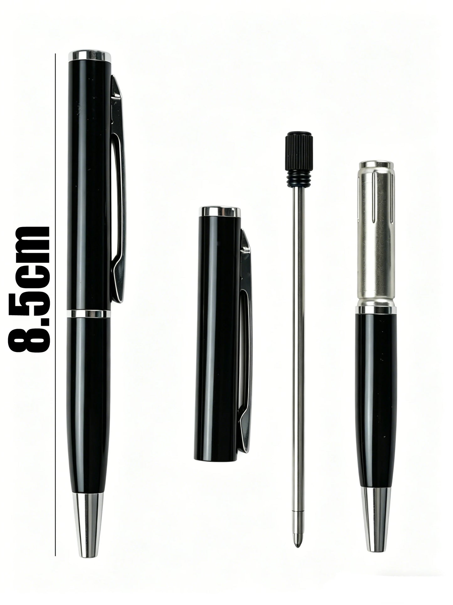 Compact Retractable Metal Ballpoint Pen