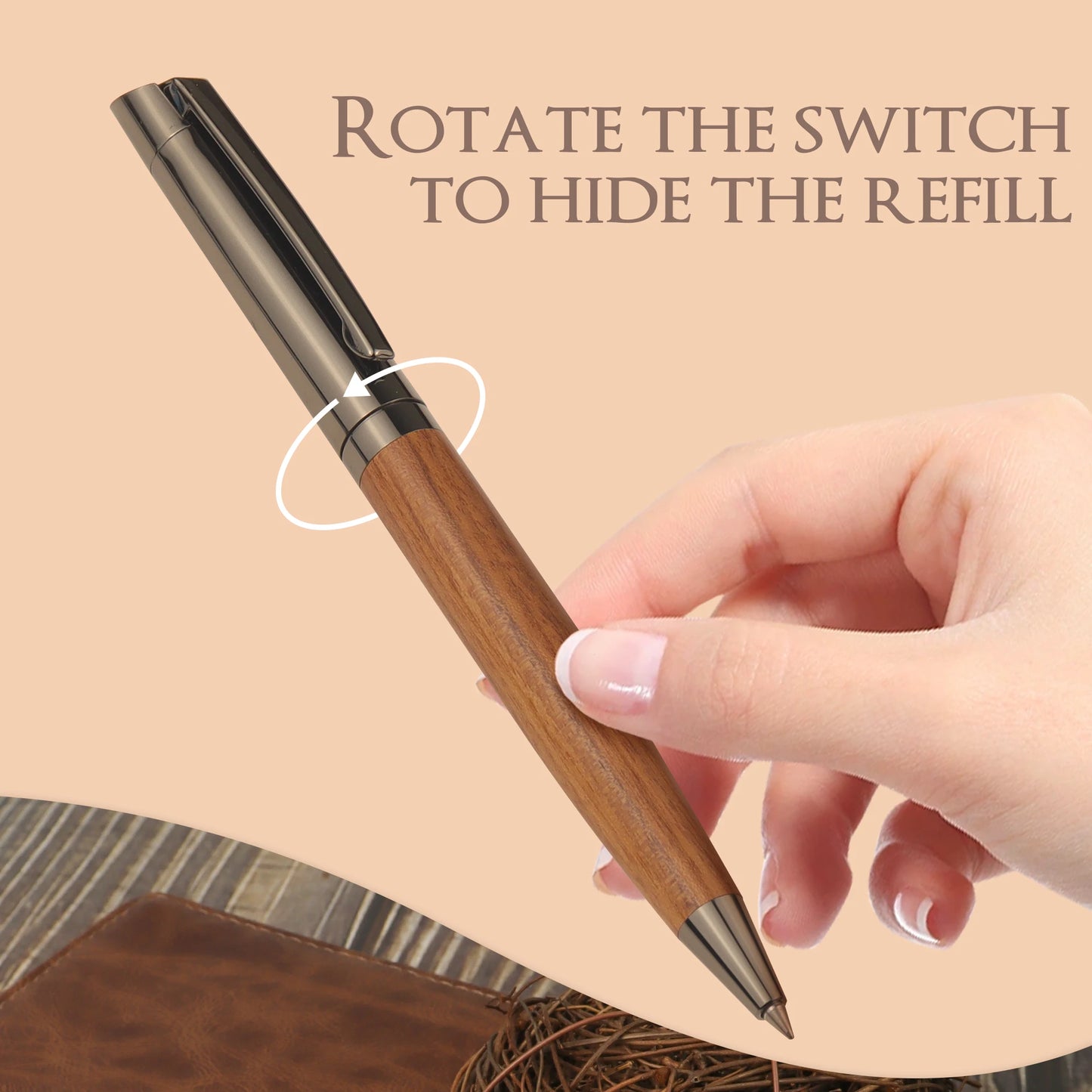 Elegant Wooden Ballpoint Pen