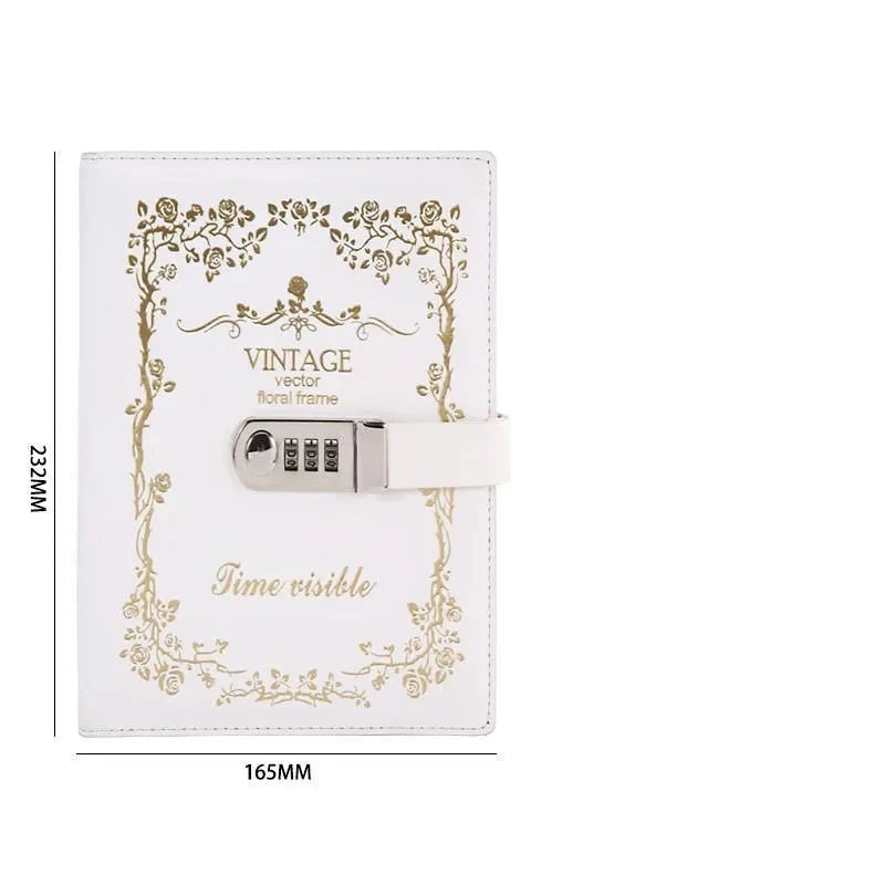 Embroidered Vintage Notebook for Journaling and Notes