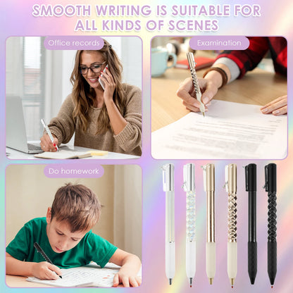 Geometric Crinkle Sensory Stress Relief Writing Pens (Set of 6)