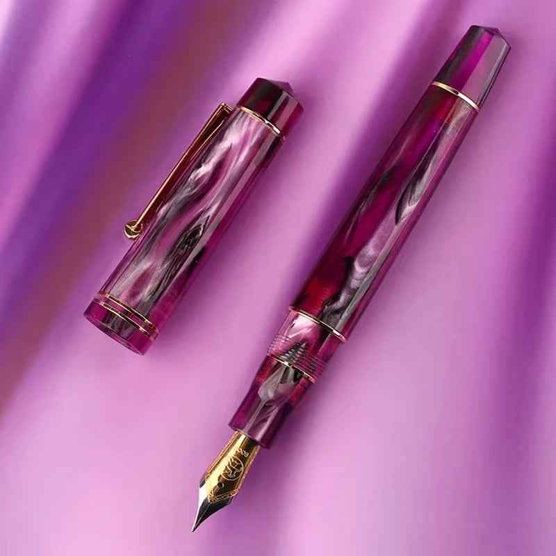 Resin Fountain Pen with Gold Clip