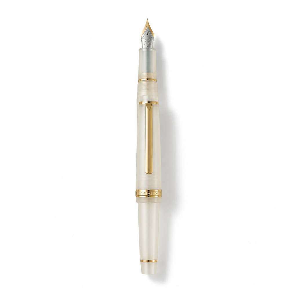 Luxury Fountain Pen with Gold Trim and Fine Nib