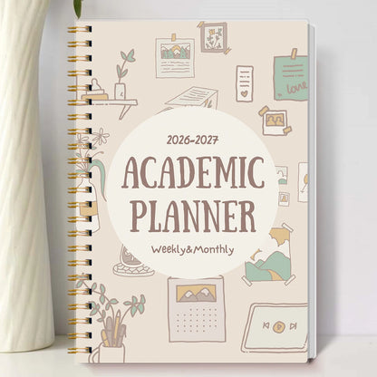 Academic Planner A5 Spiral Weekly Monthly Layout