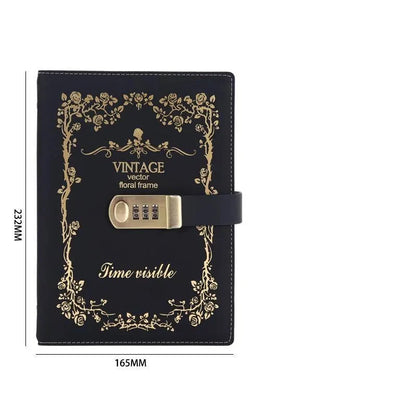 Embroidered Vintage Notebook for Journaling and Notes