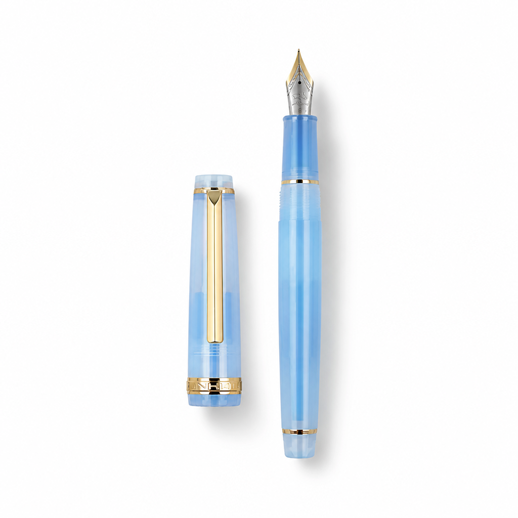 Luxury Fountain Pen with Gold Trim and Fine Nib