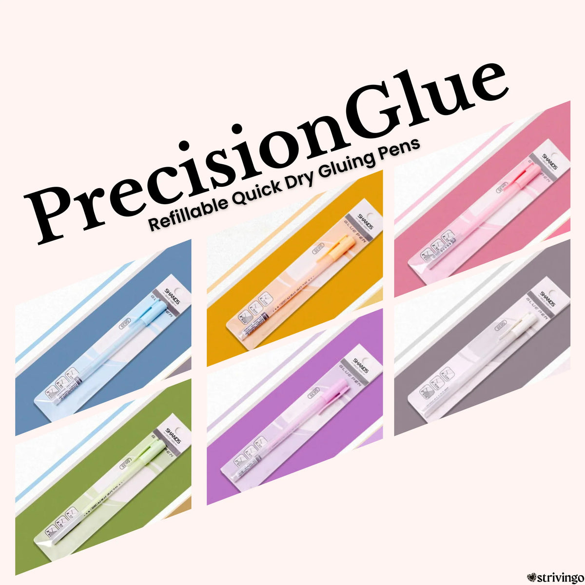 Refillable Drip-Free Glue Pen With Ballpoint Tip