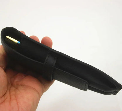 Luxury Black Leather Pen Case
