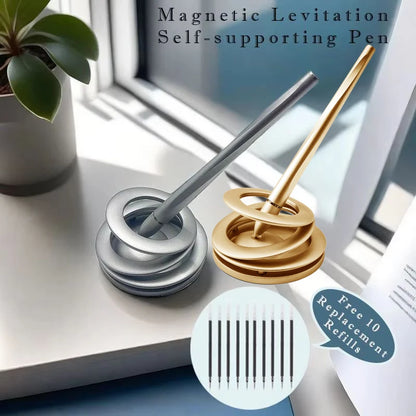 Magnetic Levitation Silver Gold Multi-Functional Office Signature Pen