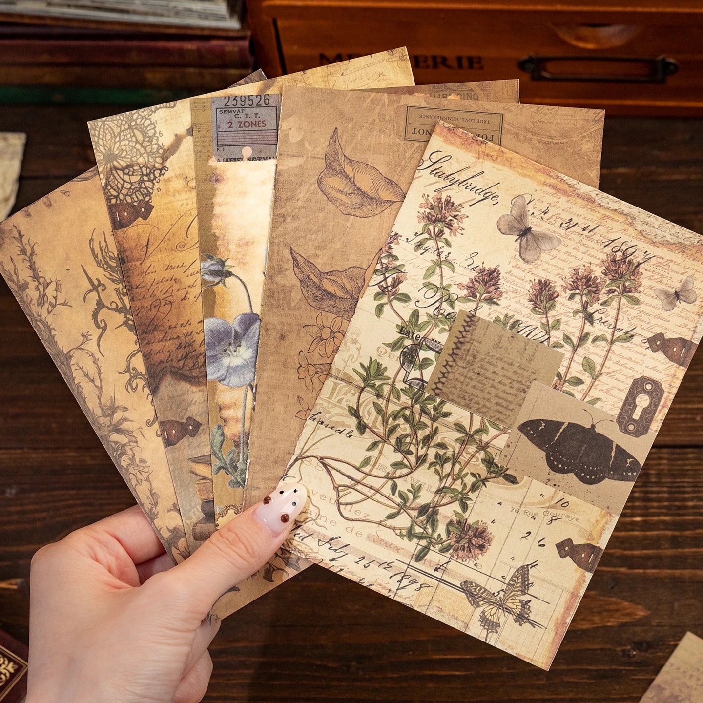 Vintage Style Gold Foil Notebook