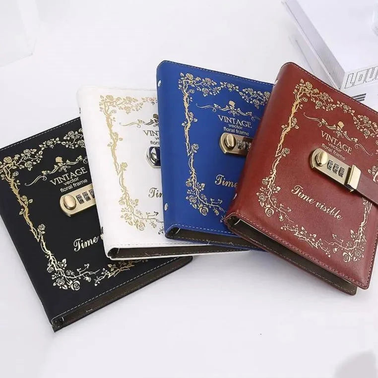 Embroidered Vintage Notebook for Journaling and Notes