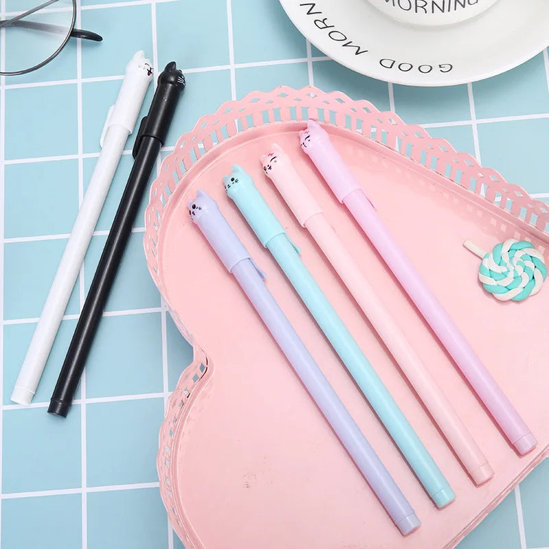 Cute Kitten Gel Pens (Set of 6)