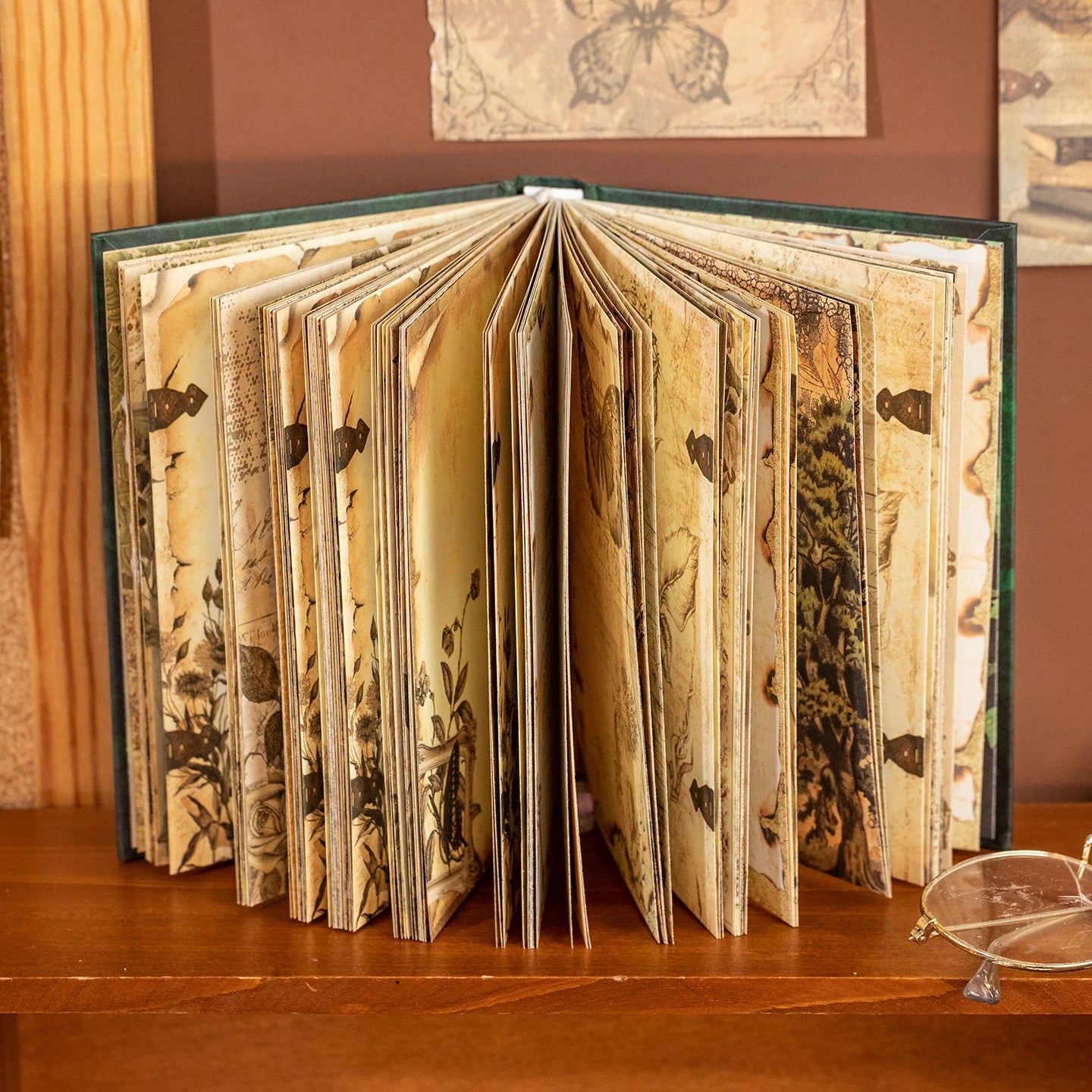 Vintage Style Gold Foil Notebook