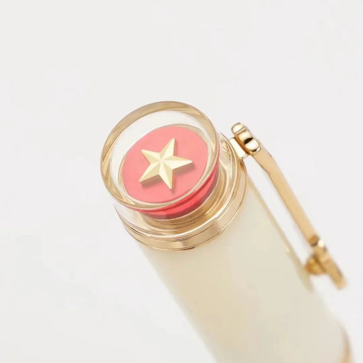Red Star Cap Transparent Resin Fountain Pen