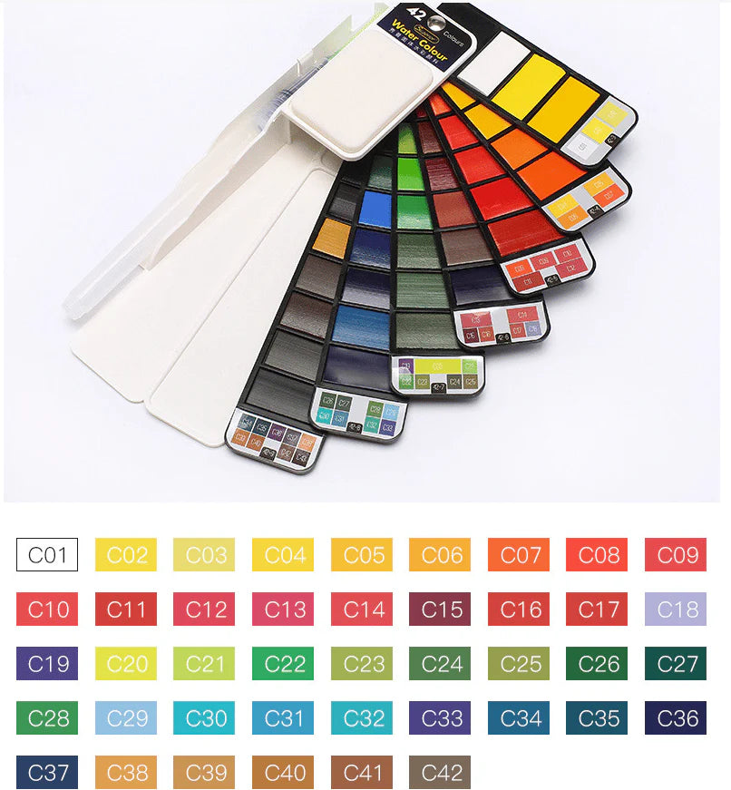 Portable Watercolor Paint Set