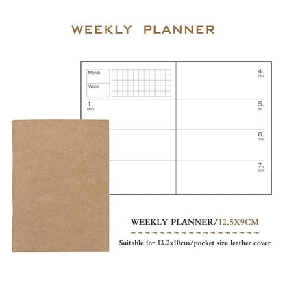 Kraft Weekly Planner Notebook Lined Journal