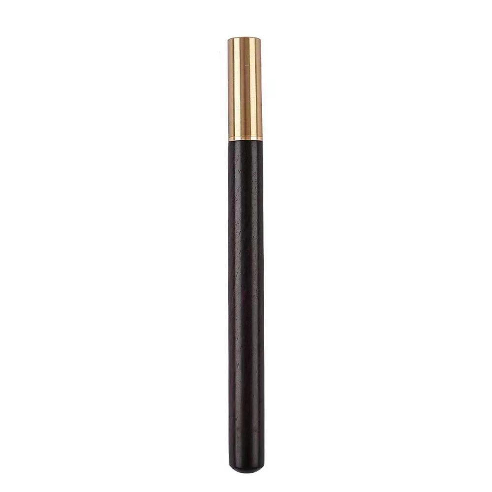 Vintage Wood and Brass Ballpoint Pen Stylish Metal Cap Roller Pen