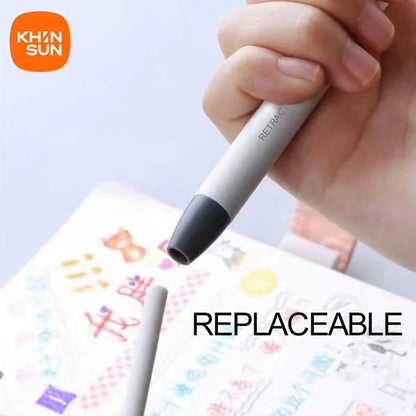 Retractable Eraser Pen Style Refillable