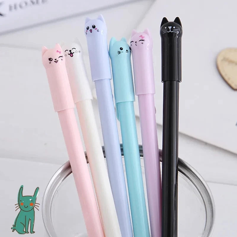 Cute Kitten Gel Pens (Set of 6)