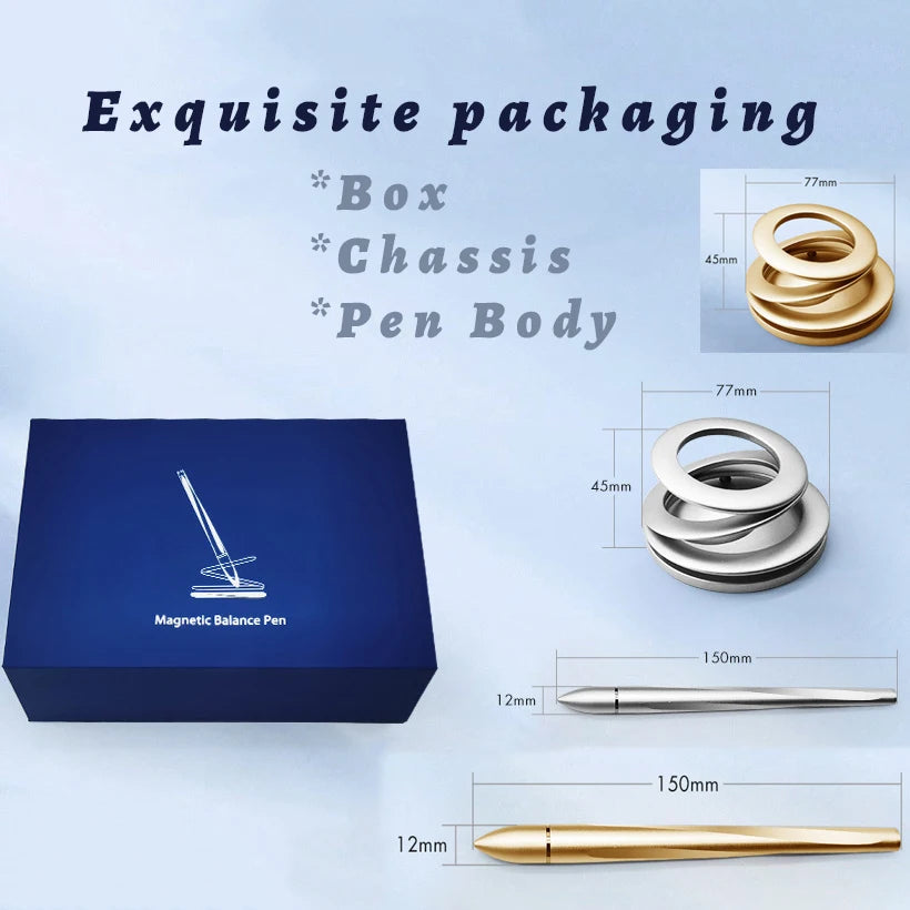 Magnetic Levitation Silver Gold Multi-Functional Office Signature Pen