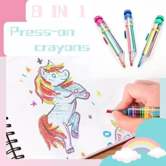 8-in-1 Multi-Color Chalk Marker Pen
