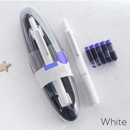 Retractable Fountain Pen with Refillable Ink
