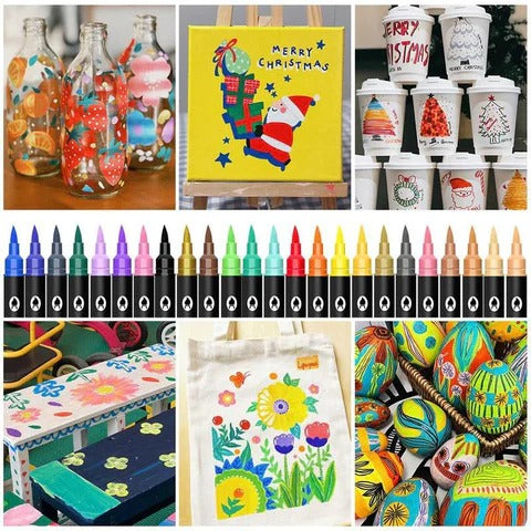 Dual-Tip Acrylic Art Marker Set
