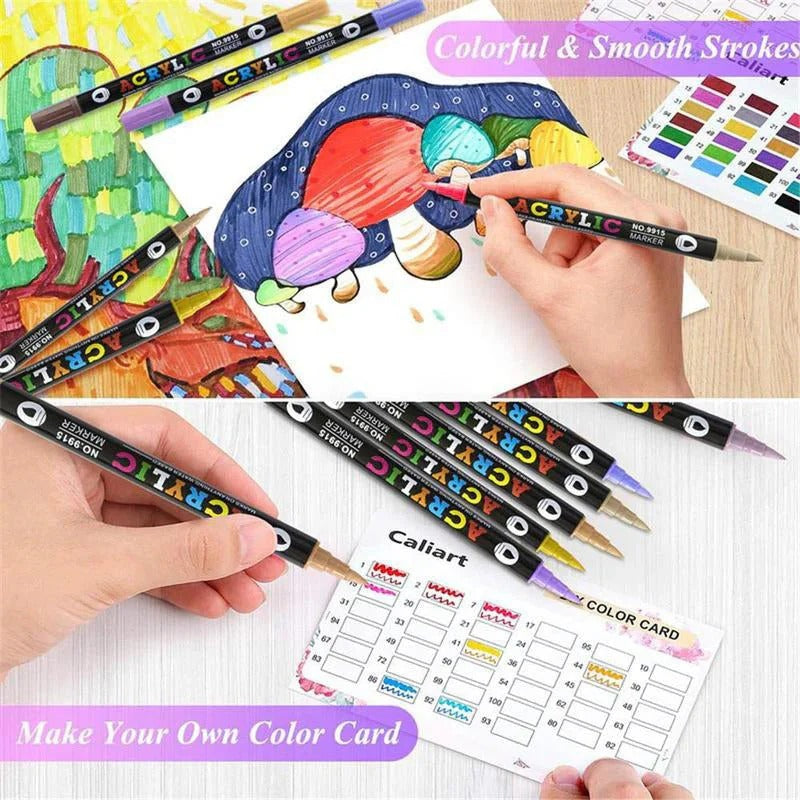 Dual-Tip Acrylic Art Marker Set