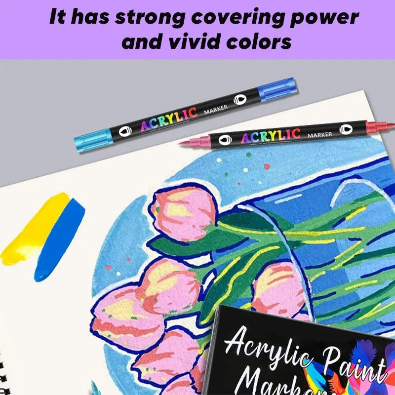 Dual-Tip Acrylic Art Marker Set