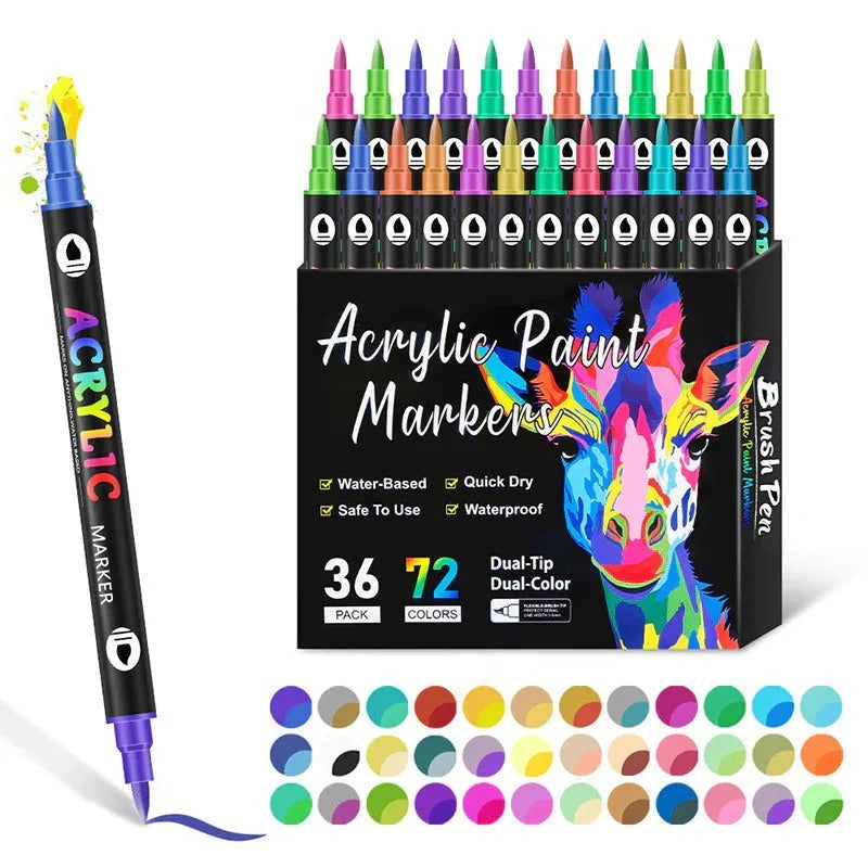 Dual-Tip Acrylic Art Marker Set