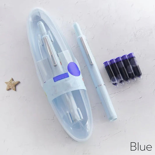 Retractable Fountain Pen with Refillable Ink