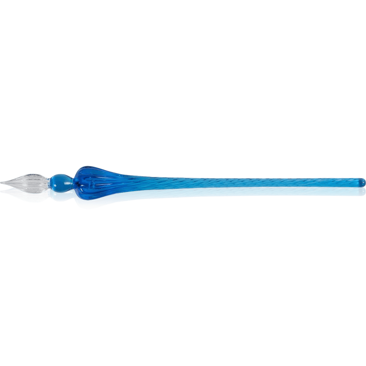Glass dip pen displayed at an angle for writing and lettering