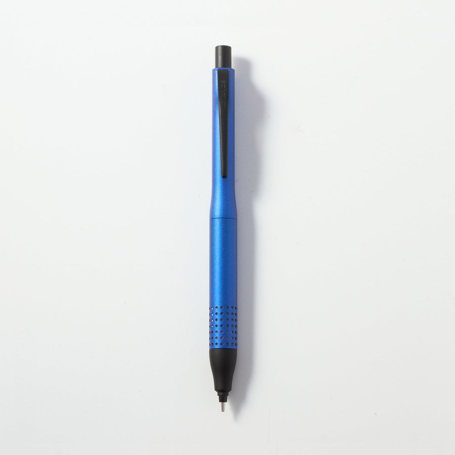 Mechanical pencil with rotating lead technology shown in a hand