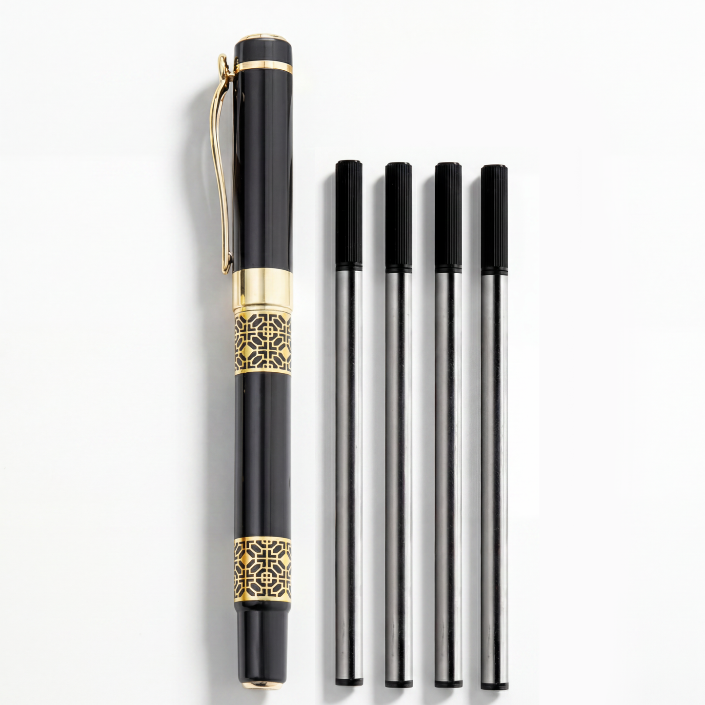 Luxury Ballpoint Pen Set with 4 Refills