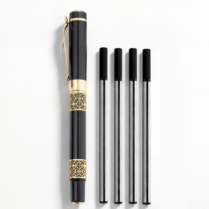 Luxury Ballpoint Pen Set with 4 Refills