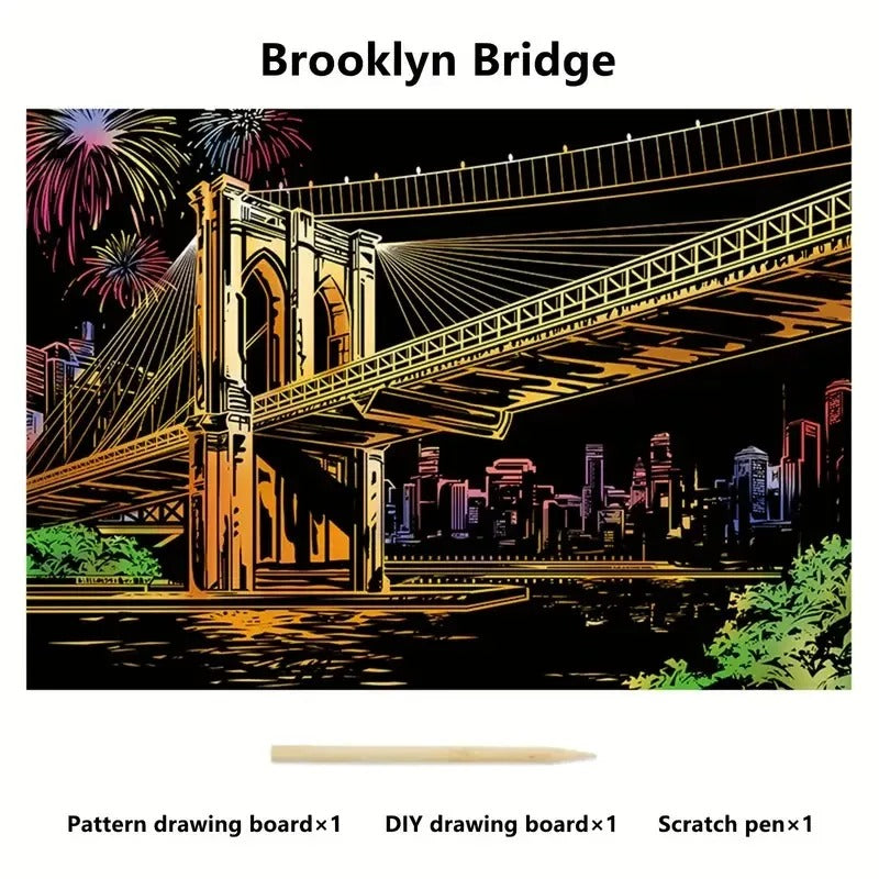 2 Piece Deluxe Scratch Art Set