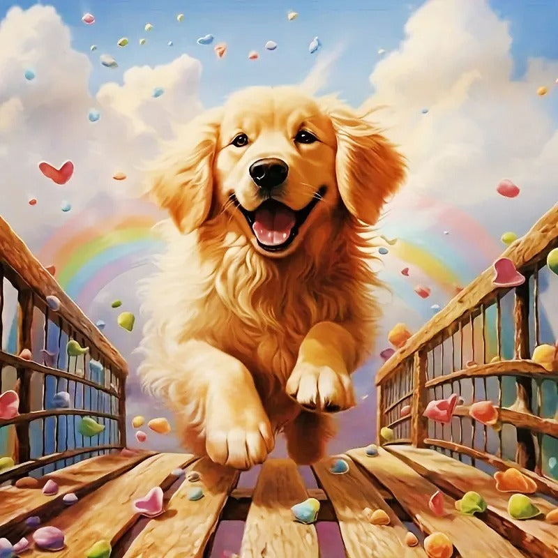 Animal Diamond Painting Kit – Dog Mosaic Art for Home Décor & Gifting