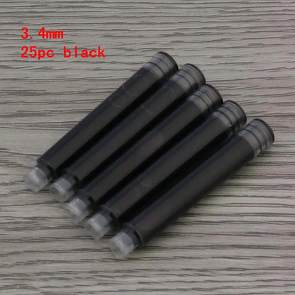 3.4 mm Fountain Pen Ink Cartridges 25pcs