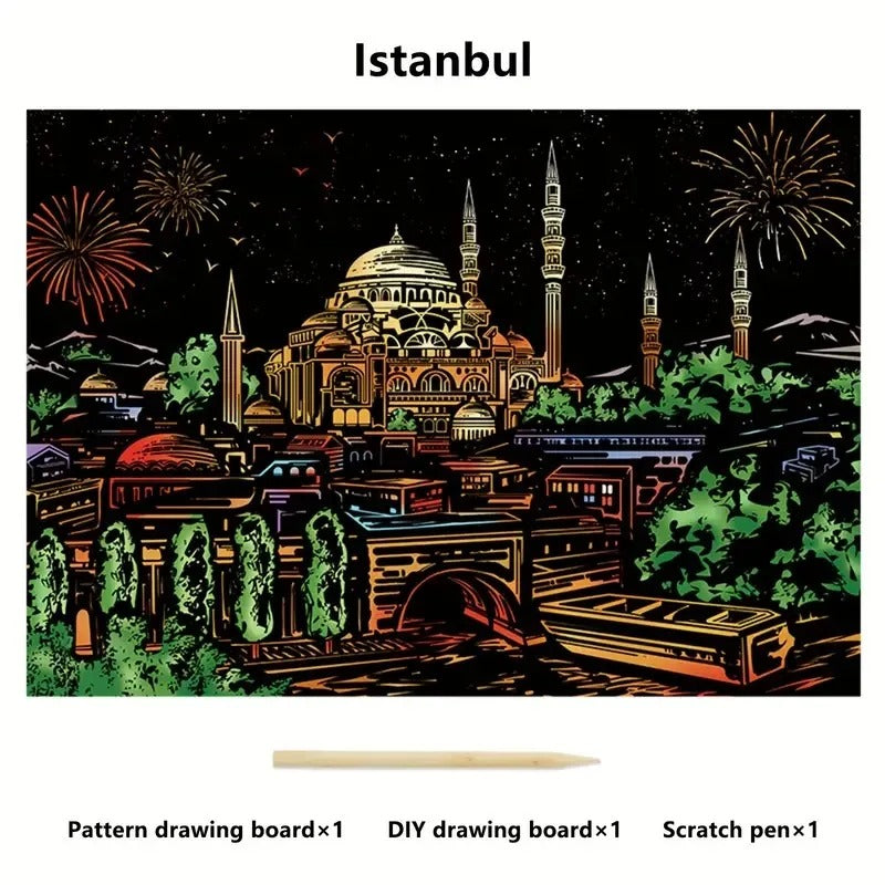 2 Piece Deluxe Scratch Art Set