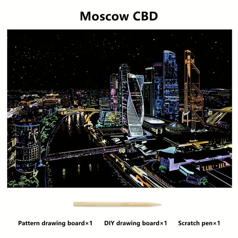 2 Piece Deluxe Scratch Art Set