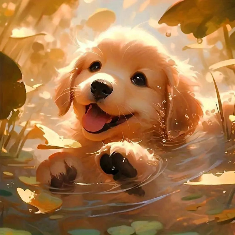 Animal Diamond Painting Kit – Dog Mosaic Art for Home Décor & Gifting