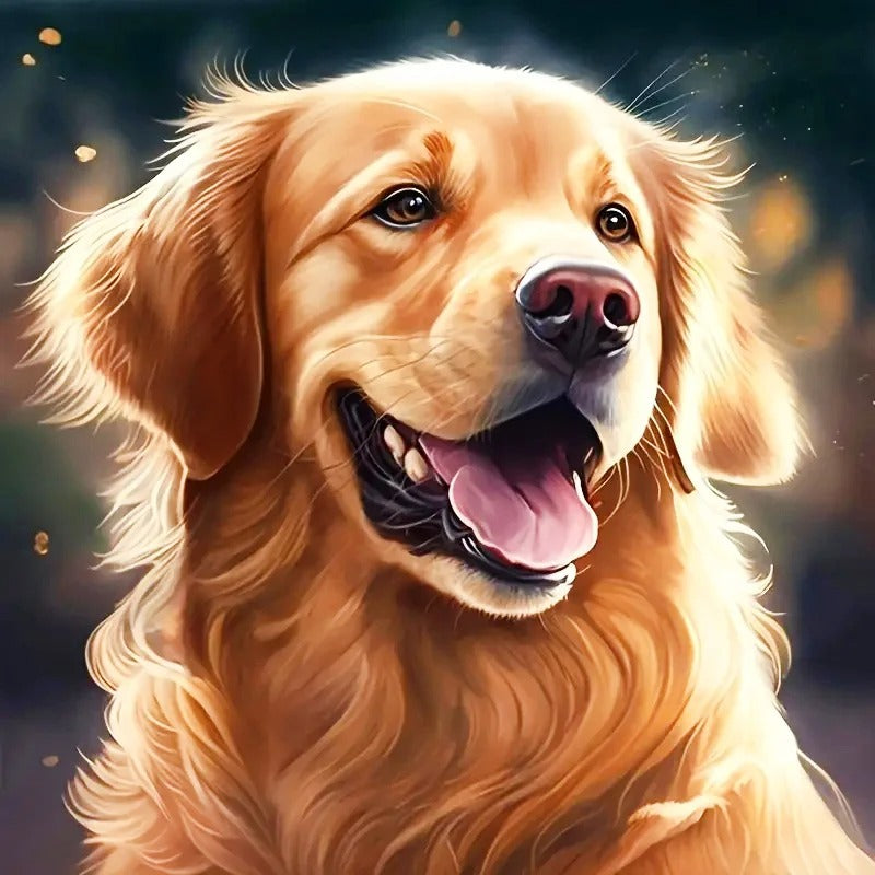 Animal Diamond Painting Kit – Dog Mosaic Art for Home Décor & Gifting