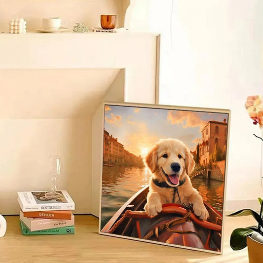 Animal Diamond Painting Kit – Dog Mosaic Art for Home Décor & Gifting