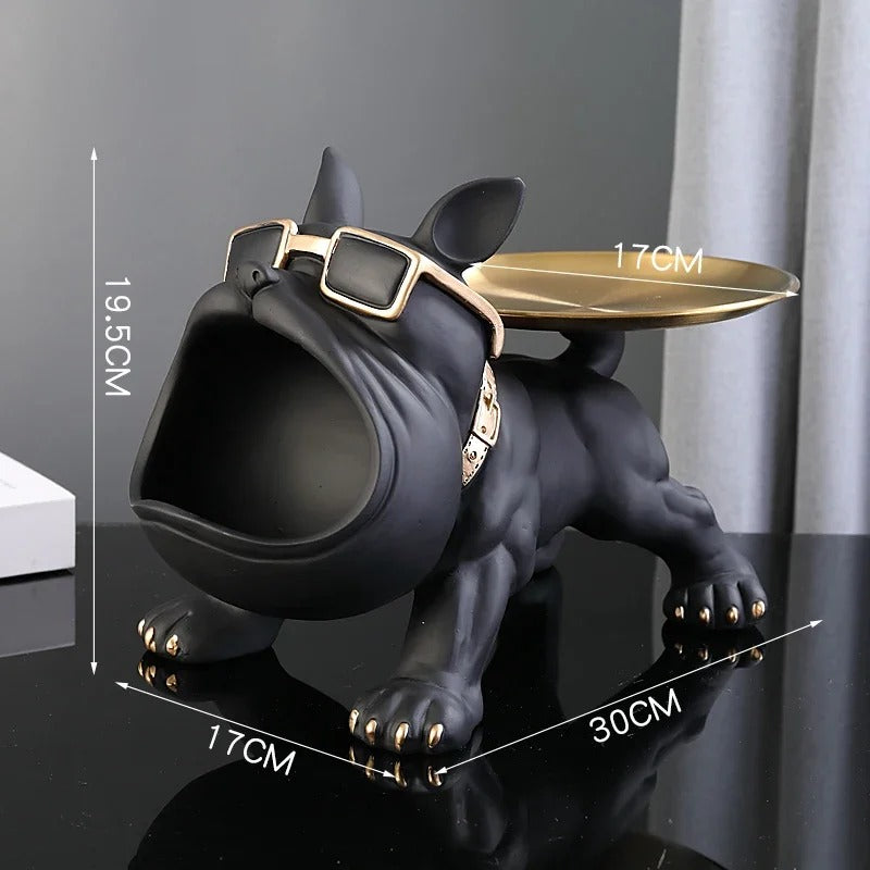 Bulldog Resin Storage Sculpture