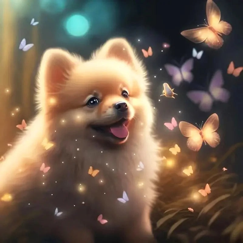 Animal Diamond Painting Kit – Dog Mosaic Art for Home Décor & Gifting