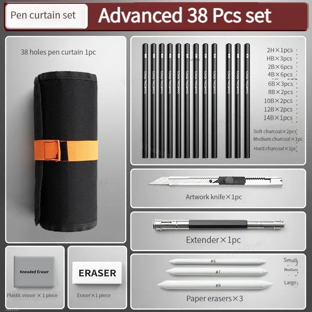 Professional Sketching & Drawing Pencil Kit
